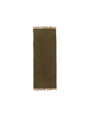 FERM LIVING - Tapis en Coureur de bloc - Olive / Naturel