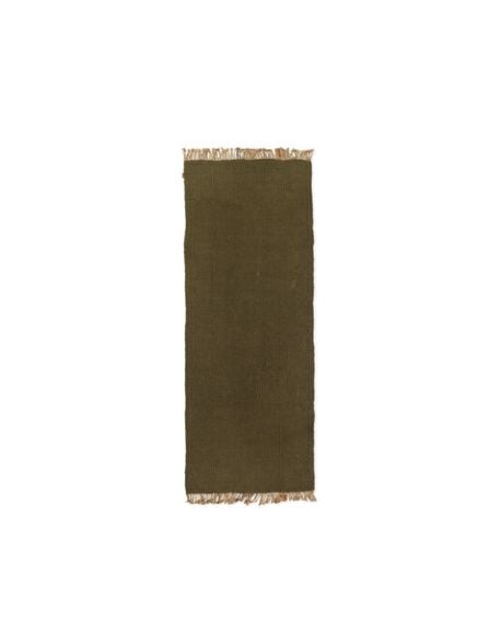 FERM LIVING - Tapis en Coureur de bloc - Olive / Naturel