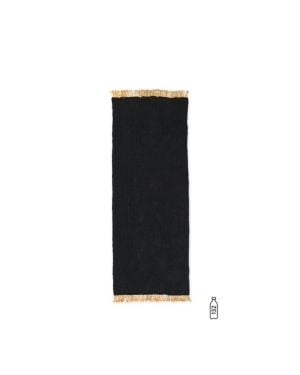 FERM LIVING - Tapis en Coureur de bloc -Noir / Naturel