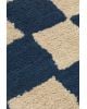 FERM LIVING - Tapis lavable Mara - Bleu profond / sable chaud