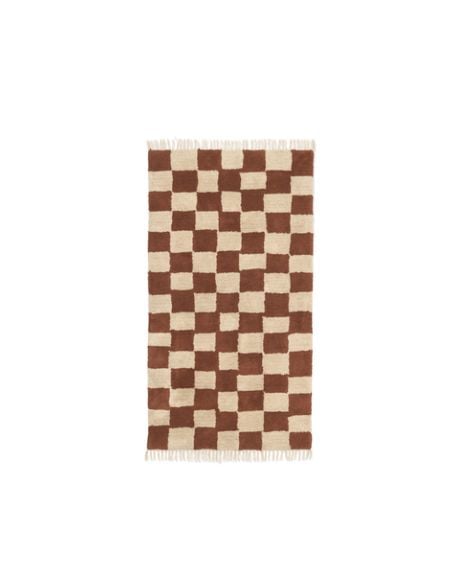 FERM LIVING - Tapis lavable Mara - Rouille / Sable chaud