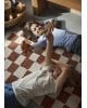 FERM LIVING - Mara Washable Rug - Rust / Warm Sand