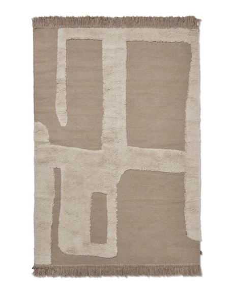 FERM LIVING - Tapis en laine Alley - Naturel