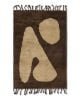 FERM LIVING - Tapis abstrait - Marron / Blanc cassé