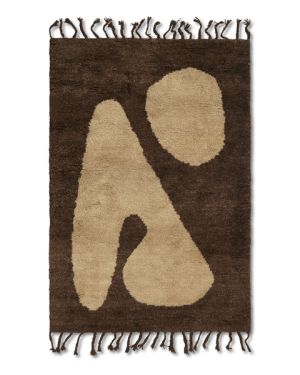 FERM LIVING - Abstract Rug - Brown / Off-white