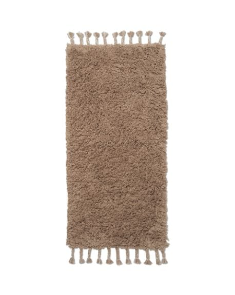 FERM LIVING - Tapis à poils longs Amass - Poivre blanc