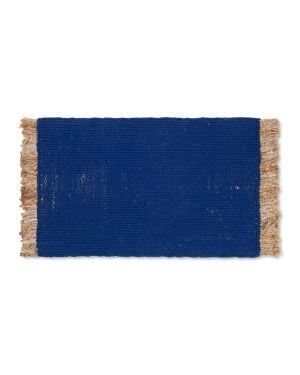 FERM LIVING - Tapis de bloc - Bleu vif / naturel