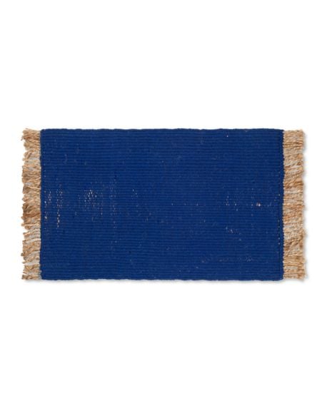 FERM LIVING - Tapis de bloc - Bleu vif / naturel