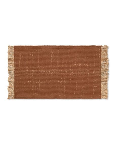 FERM LIVING - Tapis de bloc - Brique foncée / naturel