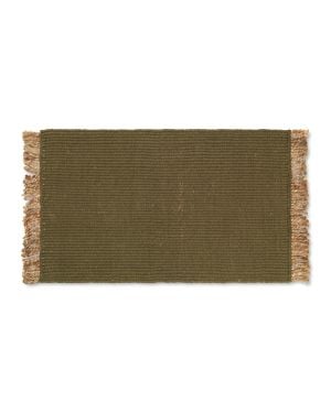 FERM LIVING - Tapis de bloc - Olive / naturel