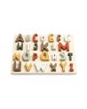 SEBRA - Puzzle en bois - Wooden puzzle - English ABC - mixed colours
