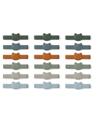 Liewood - Gonzo Bag Clips 18 Pack - Faune Green Multi Mix