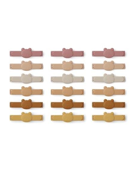 Liewood - Lot De 18 Pinces à Sac Gonzo - Rose Multi Mix