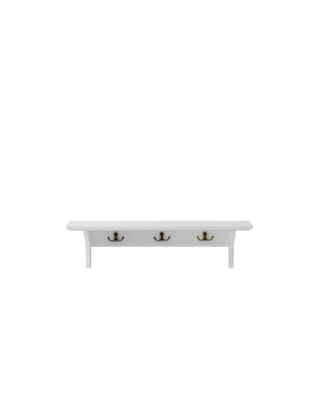 Oliver Furniture - Seaside shelf with hooks, 60X20 CM