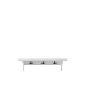 Oliver Furniture - Seaside shelf with hooks, 60X20 CM