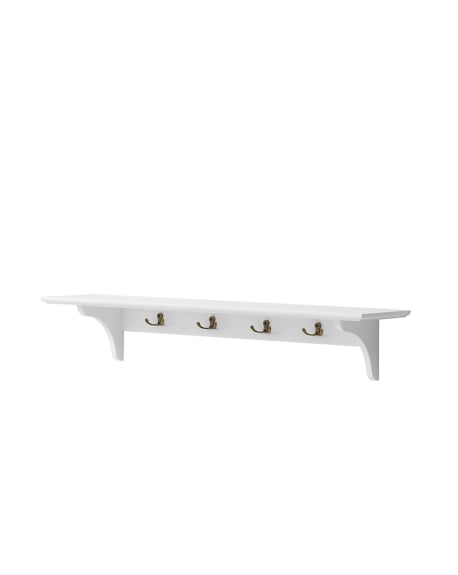 Oliver Furniture - Seaside shelf withs hooks, 90X20 CM
