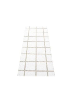 PAPPELINA - Tapis Ada - Blanc / Pierre Métallique