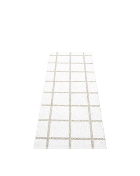PAPPELINA - Tapis Ada - Blanc / Pierre Métallique