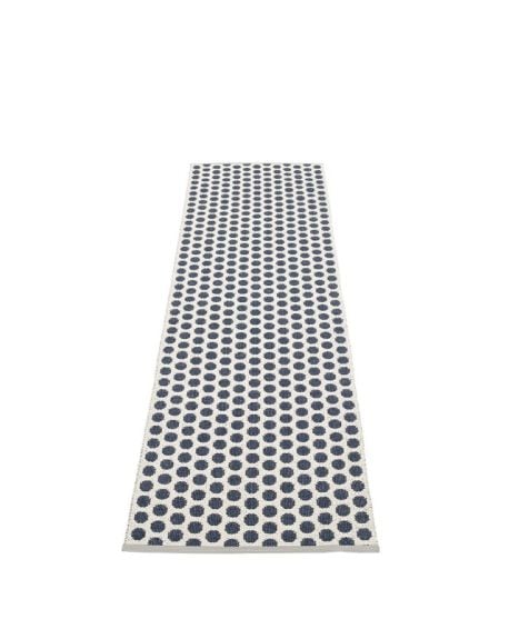 PAPPELINA - Bob Rug - Dark Blue / Vanilla / Warm Grey Edge