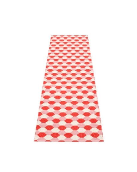 PAPPELINA - Dana Rug - Coral Red / Piglet / Vanilla