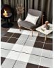 PAPPELINA - Bob Rug - Dark Brown / Linen / Vanilla