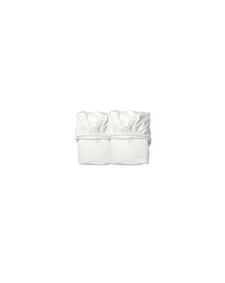LEANDER - 2 DRAPS HOUSSE - Lit Bébé - Blanc