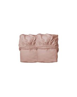 LEANDER - SET OF 2 FITTED SHEETS - For Baby bed - Wood rose