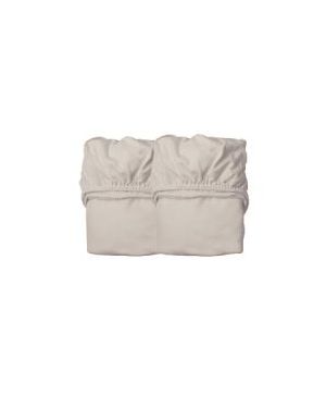 LEANDER - SET OF 2 FITTED SHEETS - For Baby bedag - Cappuccino