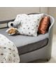 LEANDER - 2 DRAPS HOUSSE - Lit Junior - Gris Froid
