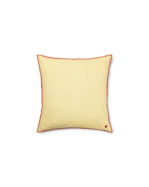 FERM LIVING - Contrast Linen Cushion - Lemon