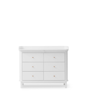 Oliver Furniture - Wood Nursery dresser 6 drawers + top large- White