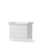 Oliver Furniture - Commode à langer 6 tiroirs avec grand plan - Blanc