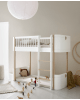 Oliver Furniture - Wood Mini+ Low Loft Bed - White / Oak