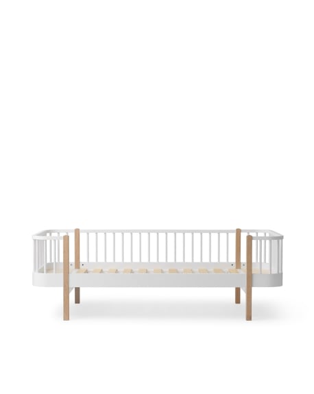 Oliver Furniture - Lit Banquette Junior Wood Original - Blanc / Chêne