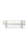 Oliver Furniture - Lit Banquette Junior Wood Original 90x160 - Blanc / Chêne
