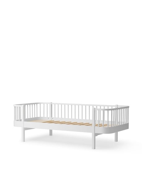 Oliver Furniture - Lit Banquette Junior Wood Original 90x160 - Blanc