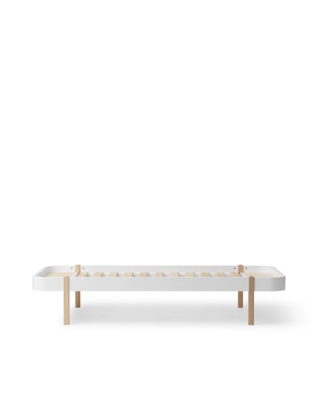 Oliver Furniture - Lit 90 Wood Lounger - Blanc / Chêne