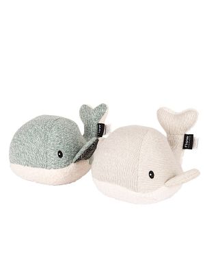 Flow - Plush Whale White Moby The Goose - Grey
