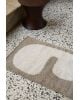 FERM LIVING - Tapis Lay - Taupe foncé / Blanc cassé