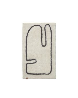 FERM LIVING - Tapis Lay - Café / Blanc cassé