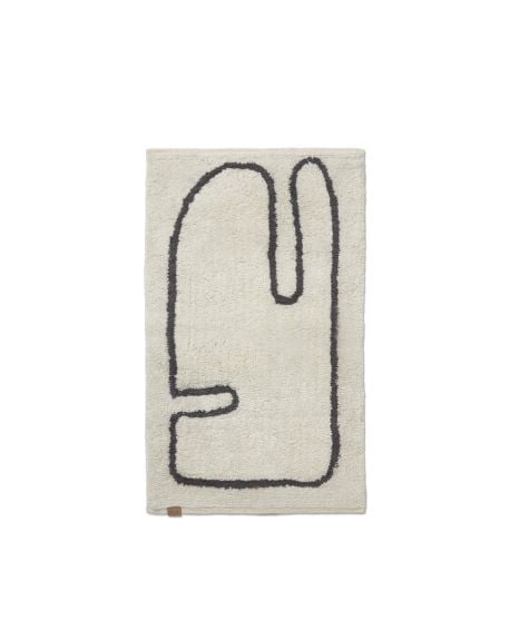 FERM LIVING - Lay Washable Mat - Coffee / Off-white