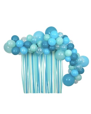 Meri Meri - Kit Ballons Bleu et Guirlandes - 52 Ballons