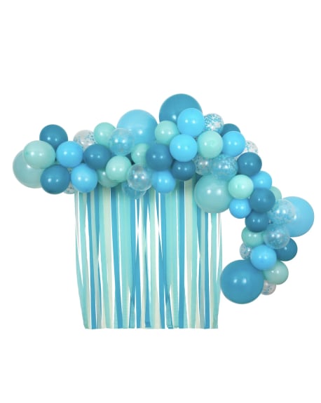 Meri Meri - Kit Ballons Bleu et Guirlandes - 52 Ballons