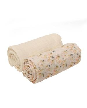 CHARLIE CRANE - Lot de 2 Langes Doli - Elisabeth / Milk