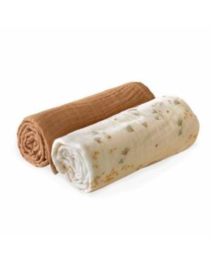 CHARLIE CRANE - Lot de 2 Langes Doli - Pia / Camel