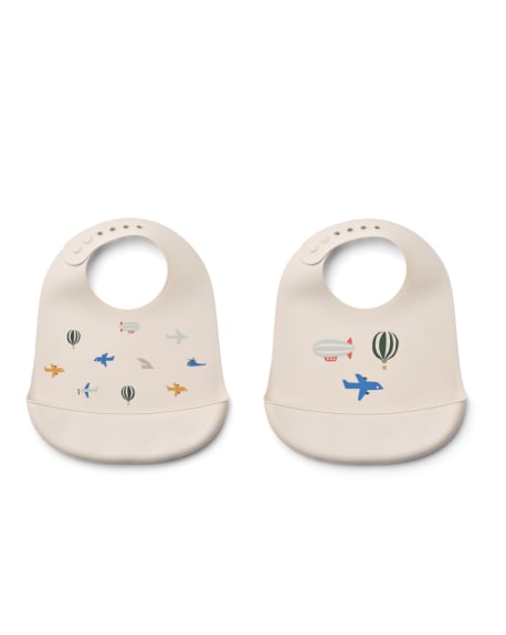 Liewood - Bavoirs Lot De 2 en Silicone Tilda
