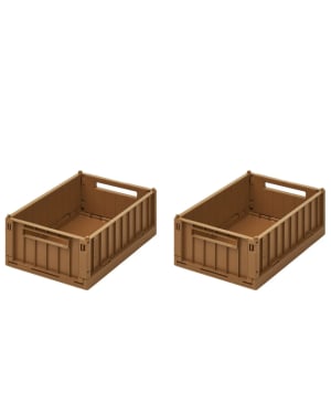 Liewood - Boîte de rangement Weston S Lot de 2 - Caramel