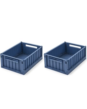 Liewood - Boîte de rangement Weston S Lot de 2 - Bleu