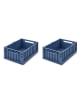 Liewood - Weston Storage Box M 2 pack - Indigo Blue