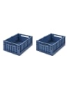 Liewood - Weston Storage Box M 2 pack - Indigo Blue